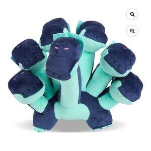 Minecraft 7 Head Blue Hydra Dragon Plush Stuffed Animal Toy Video Game